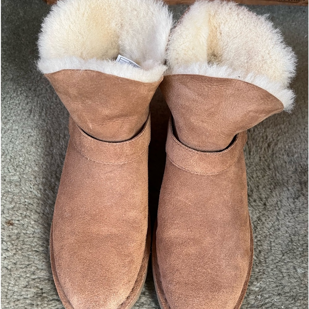Uggs Faux Fur Ankle Boots Brown Size 9